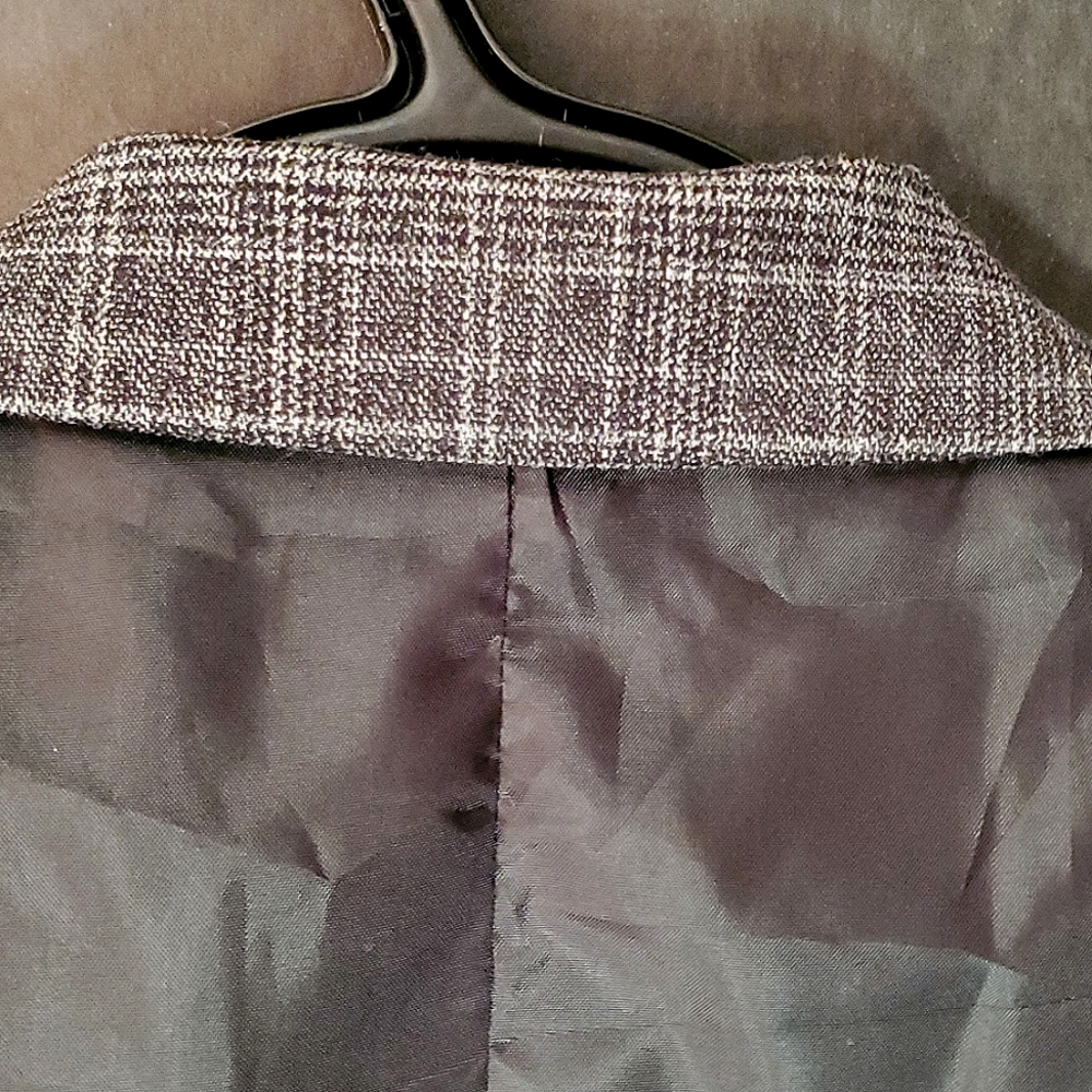 Van Heusen Studio Stretch Brown Plaid Ladies Vest - Medium - Picture 9 of 14